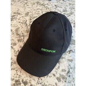 Groupon Promotional Black Baseball Hat Cap One Size Adjustable Closure